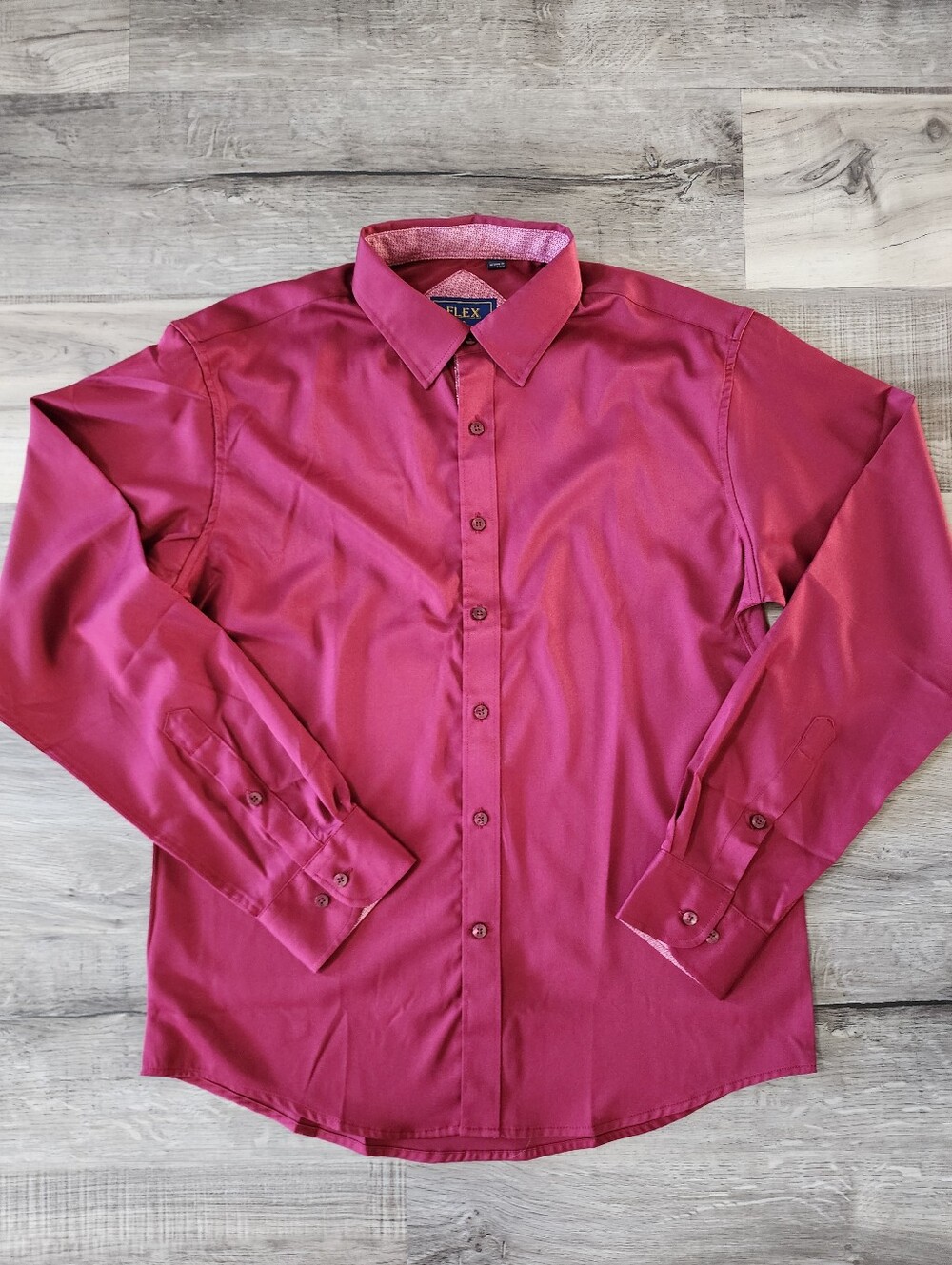 Flex Men's Maroon Dress Shirt